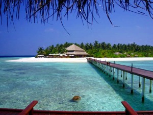 Una piccola isola delle Maldive