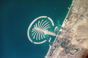 Palm Island in costruzione nel mare di Dubai